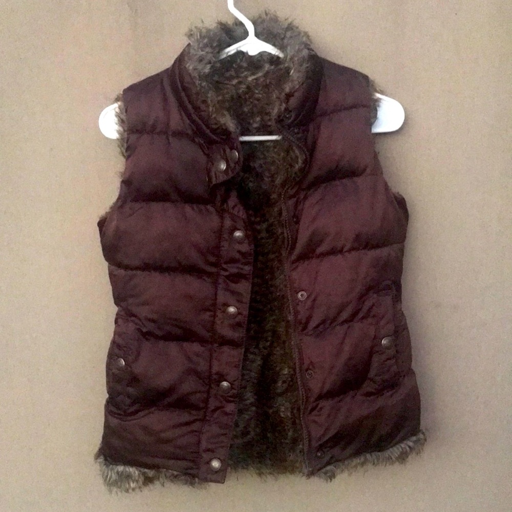 Gap fur lined vest size Extra Small womens
